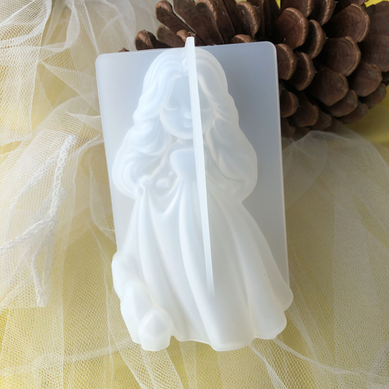 Home Decor Etsy - 3d bonito princesa silicone vela molde