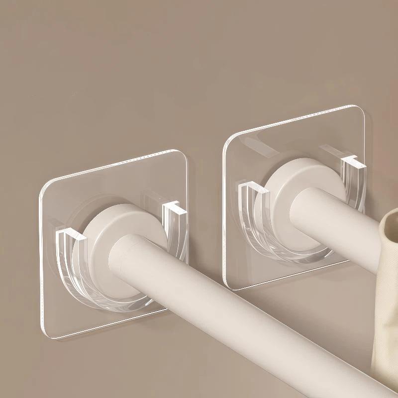 Home Decor Curtain - Suportes Transparentes Autoadesivos para Varão de