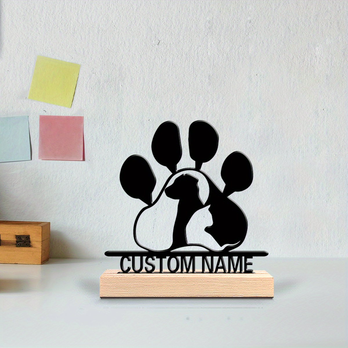 Home Decor Cat - Placa de Arte em Metal Personalizada