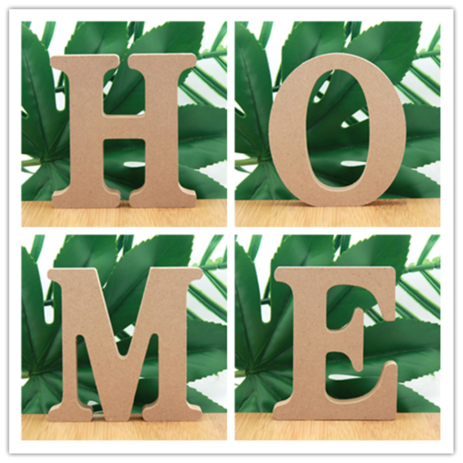 Home Decor On Sale - 1pc 10cm cor de madeira letras