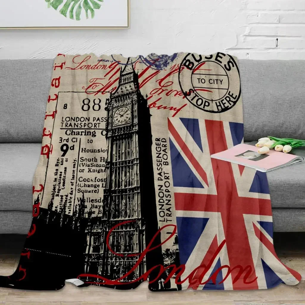 Home Decor London - Cobertor de microfibra quente com estampa