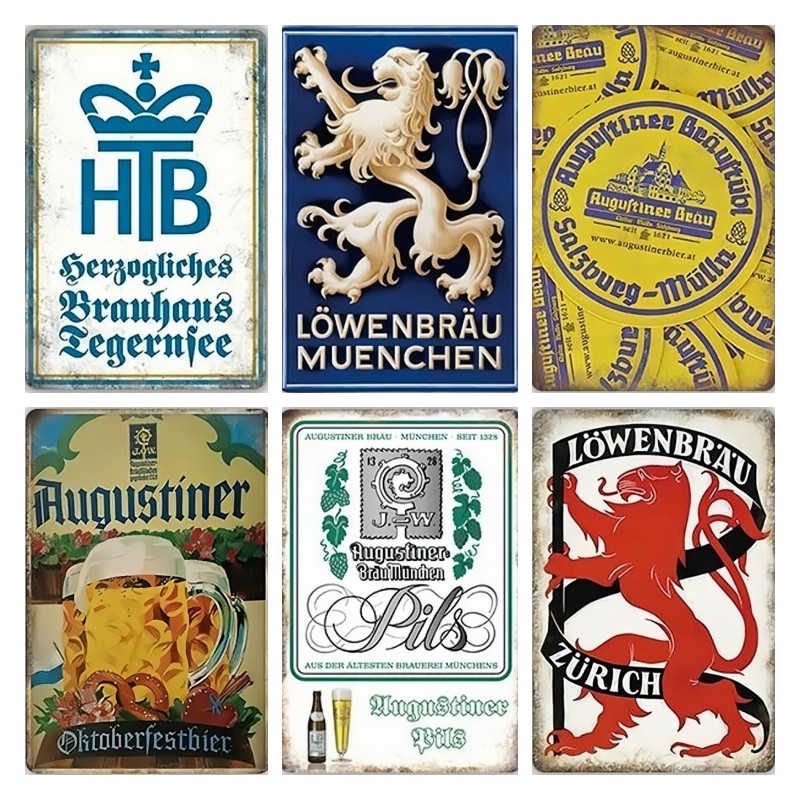 Germany Home Decor - Placa de Metal Vintage da Marca