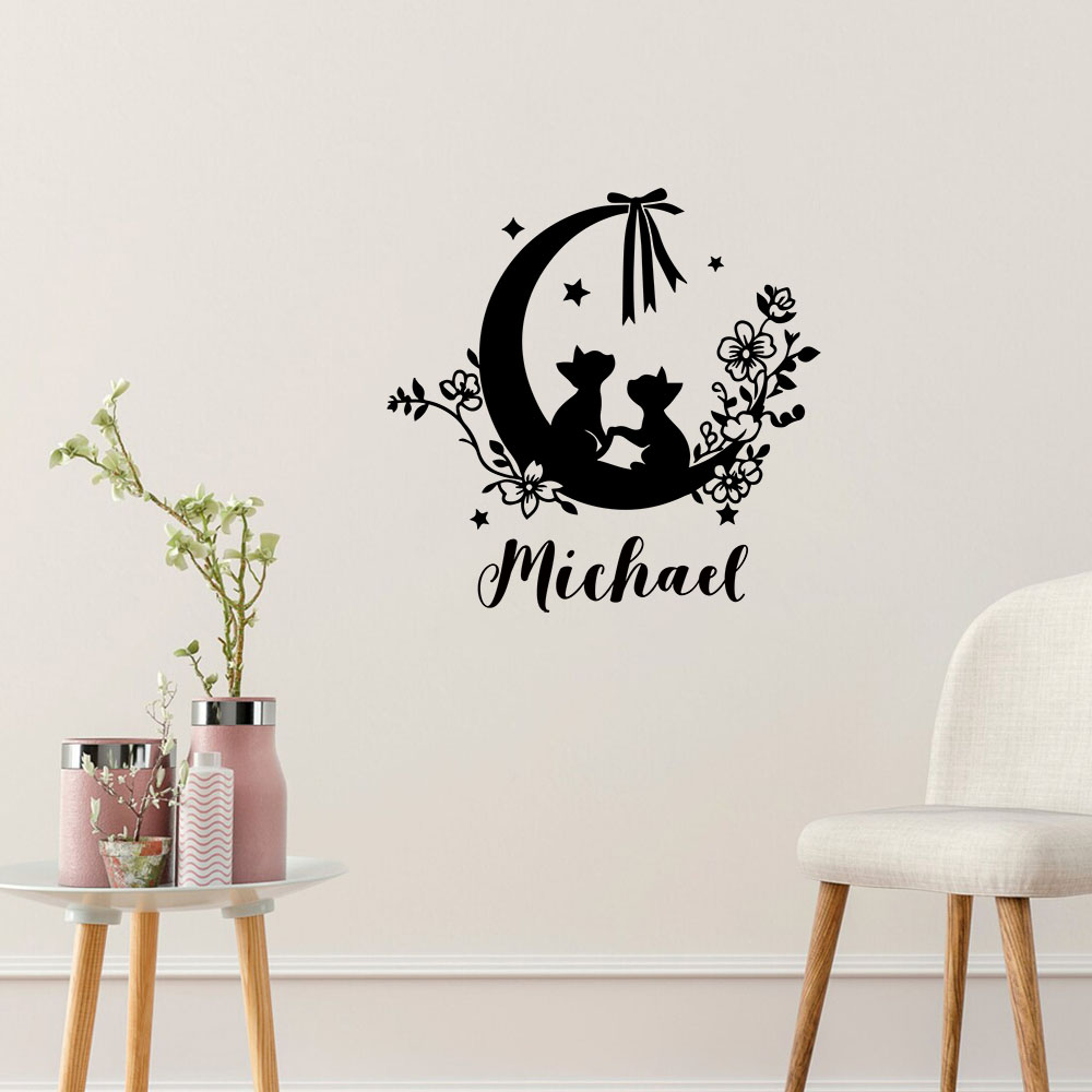 Home Decor Cat - Adesivos decorativos de parede com texto