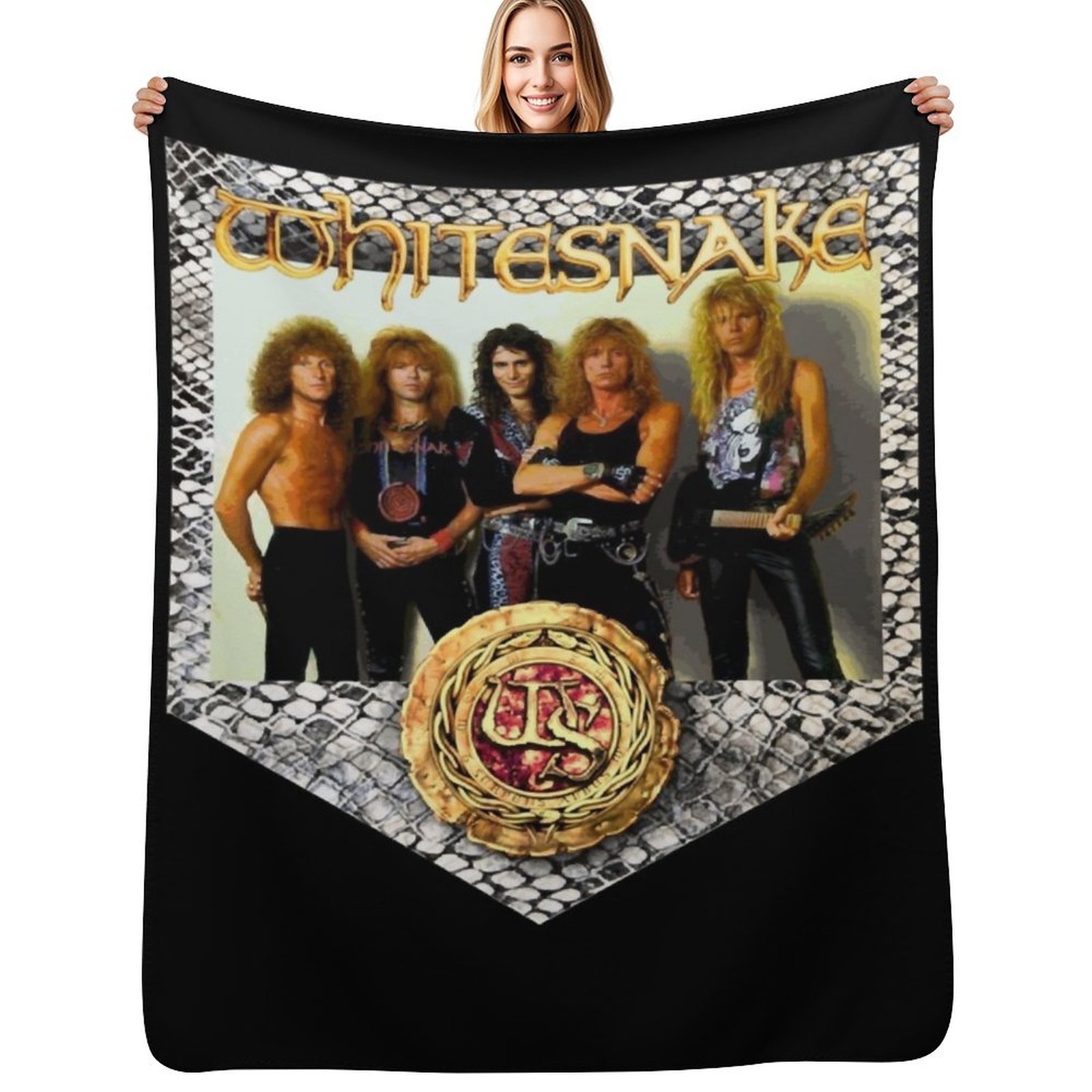 Home Decor Png - Whitesnake &x27;89 Classic T-Shirt.png Cobertor decorativo