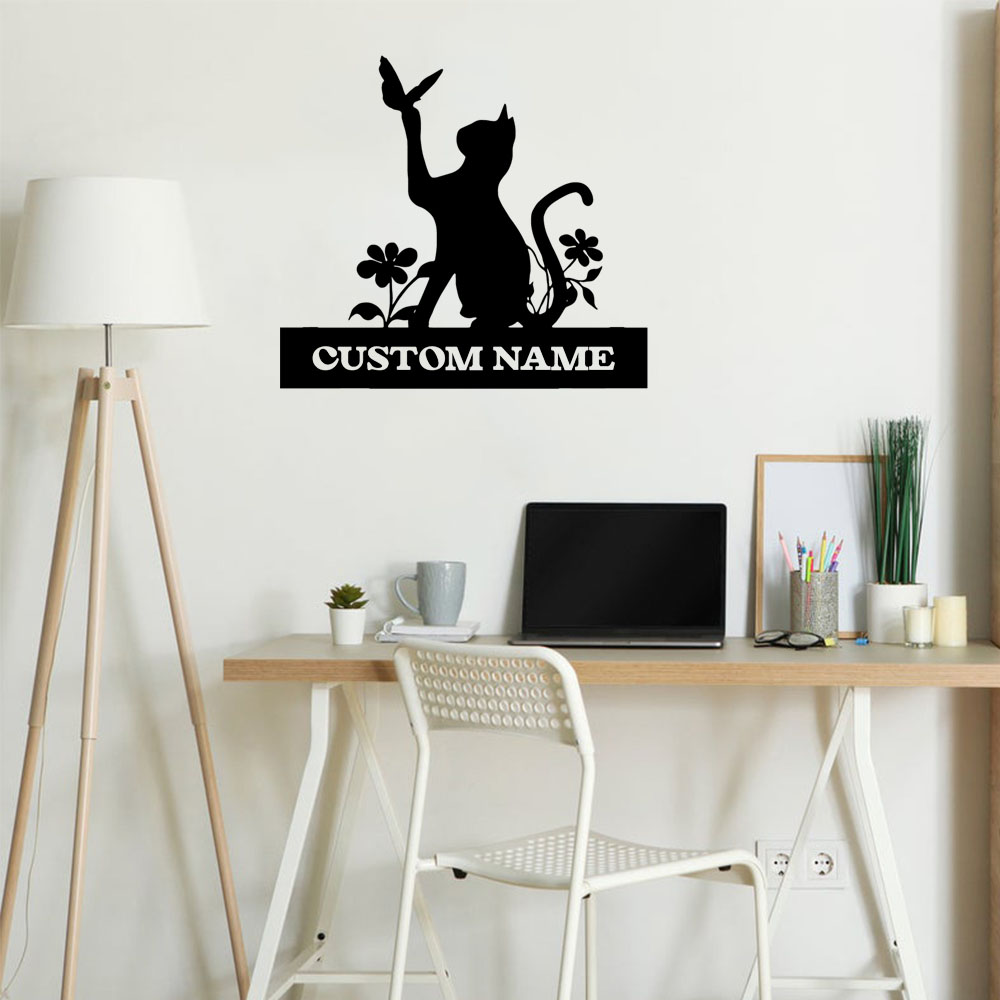 Home Decor Cat - Adesivo de Parede Criativo Personalizado com