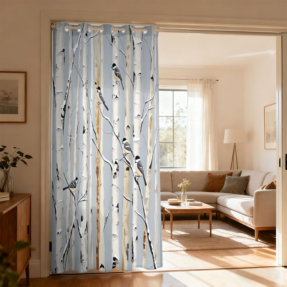 Home Decor Curtain - Cortina de laço único com estampa