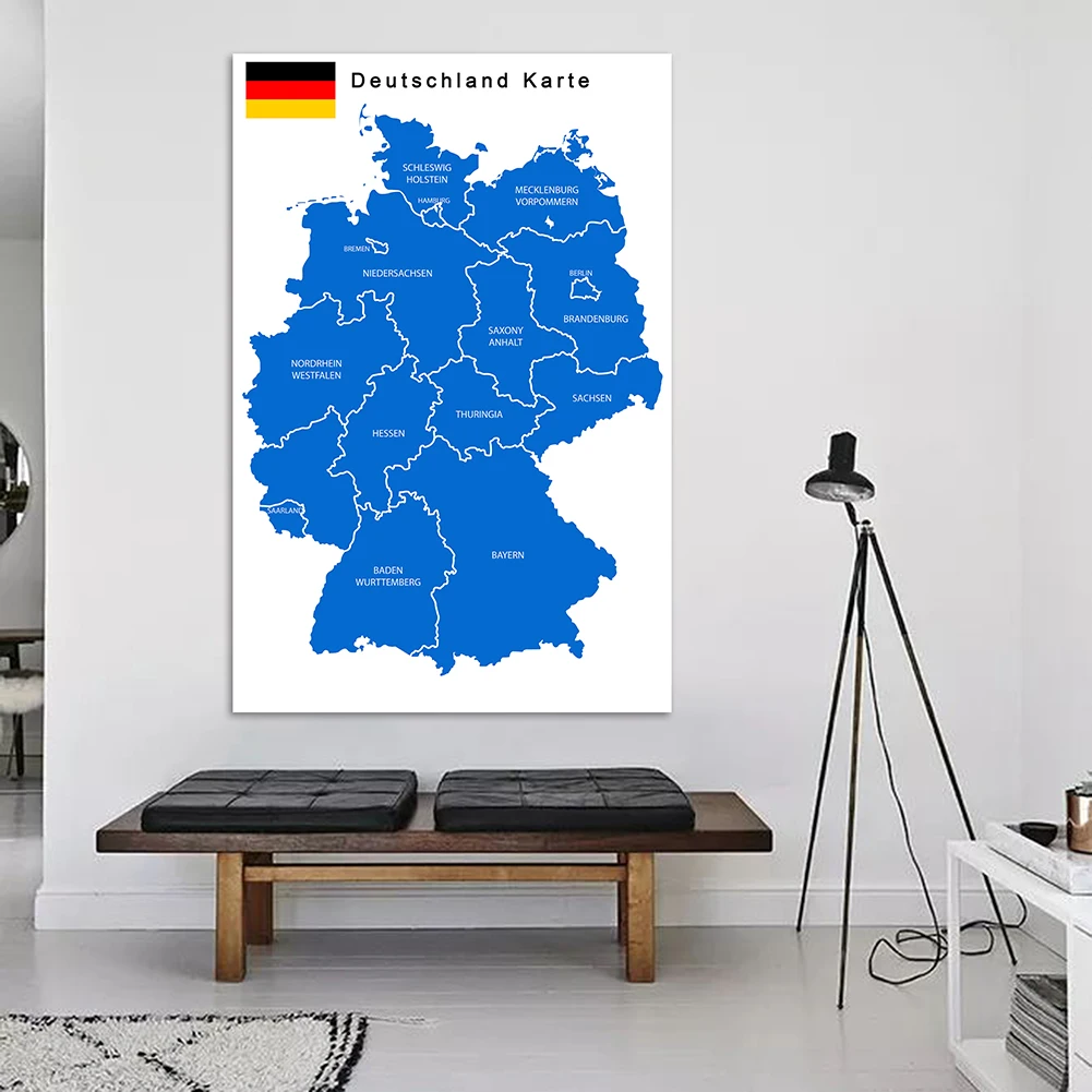 Germany Home Decor - 100*150 cm a alemanha mapa político