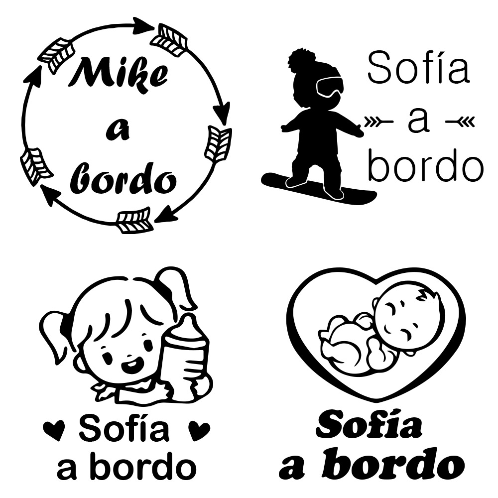 Home Decor Wall Stickers - 1pc vinil bebê a bordo colorido