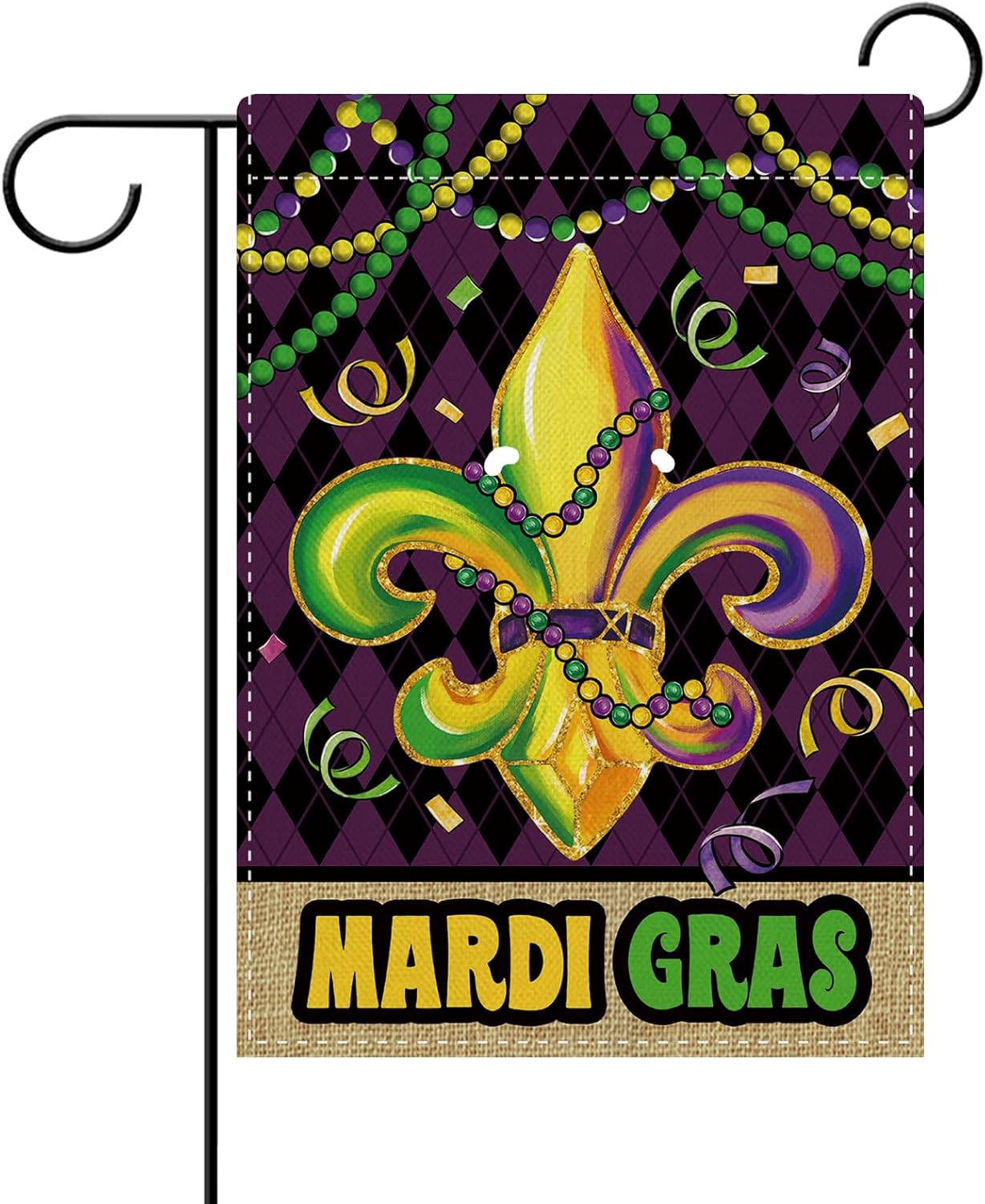 Home Decor New Orleans - Bandeira Decorativa de Jardim Dyrenson Mardi