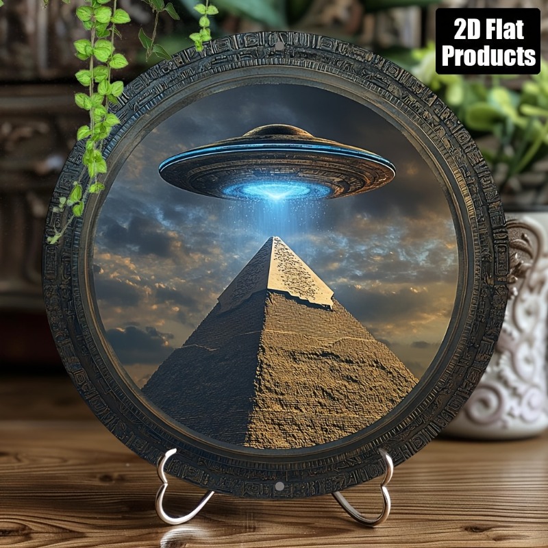 Home Decor Kolkata - Pirâmide ufo tema redondo alumínio metal