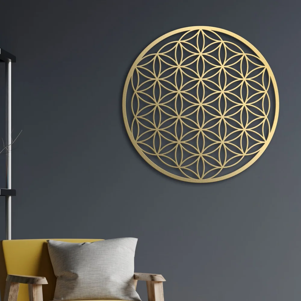 Home Decor Sofa - Arte de parede de metal flor