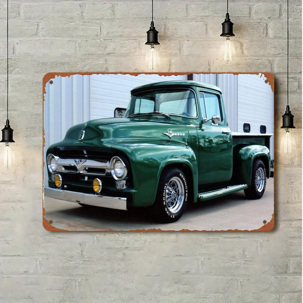 Home Decor Green - Placa de Metal Vintage Verde de