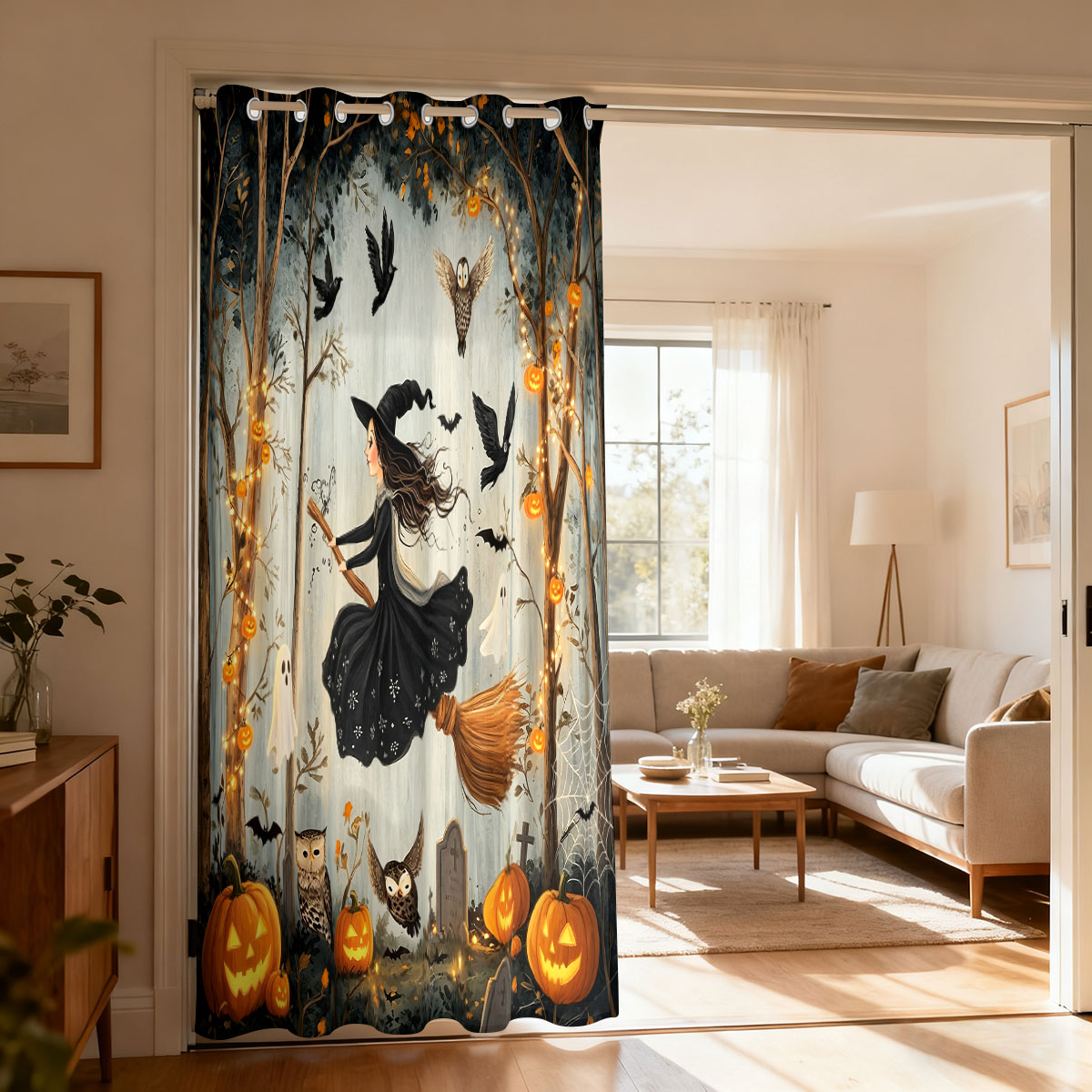 Home Decor Curtain - 1PC Cortina de Laço Único com