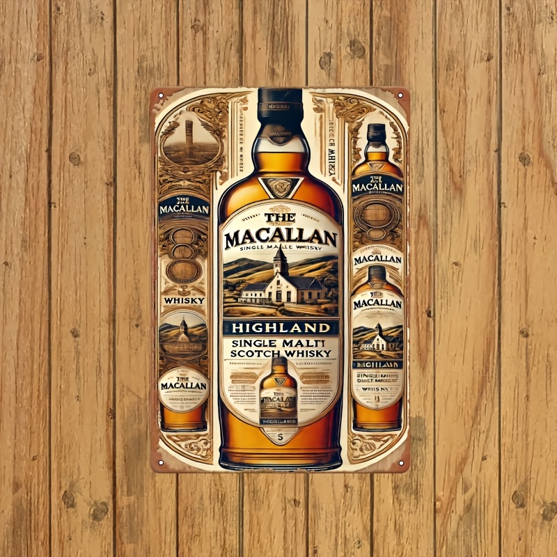 Home Decor Sofa - Placa de Metal Vintage Macallan Highland