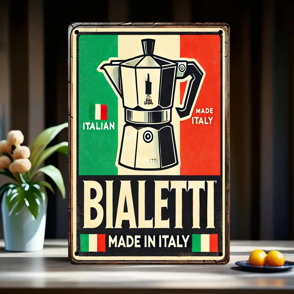 Home Decor Kolkata - Placa de Metal Vintage Bialetti Italiana