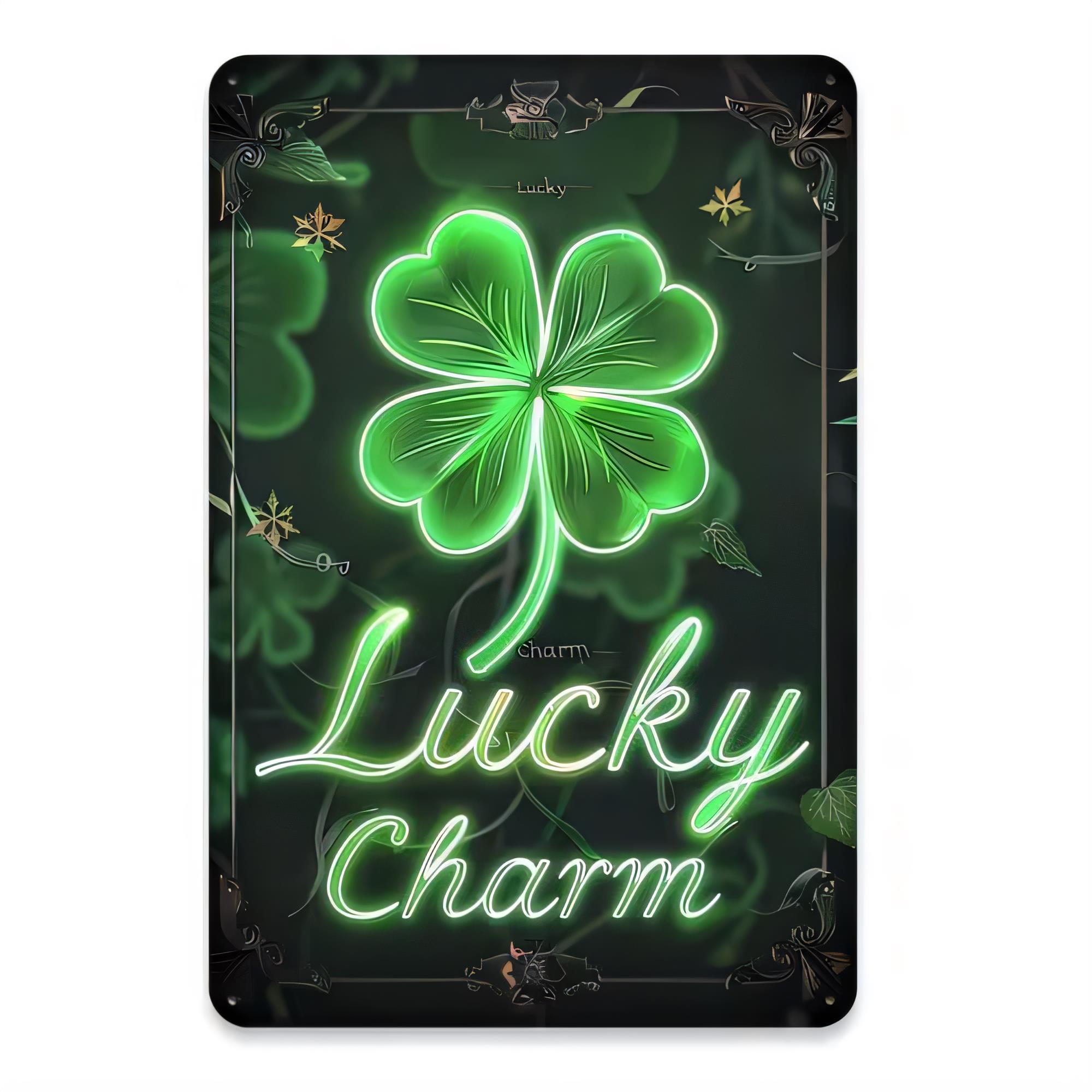 Home Decor Green - Placa de Metal Vintage com Brilho