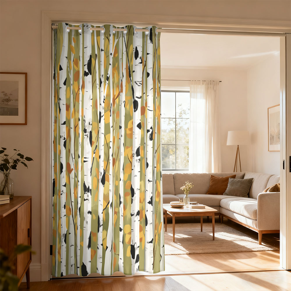 Home Decor Curtain - Cortina de laço único com estampa