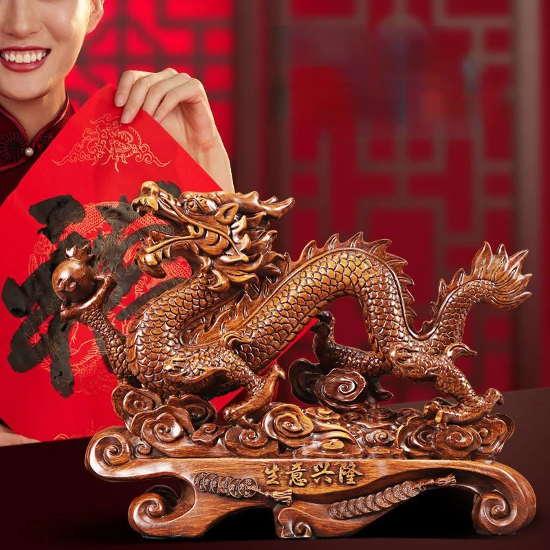 Home Decor On Sale - Lucky Dragon Ornamentos para atrair riqueza,