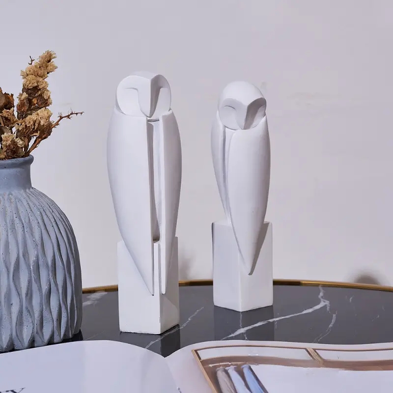 Home Decor On Sale - Minimalista coruja estátua escultura animal estatuetas