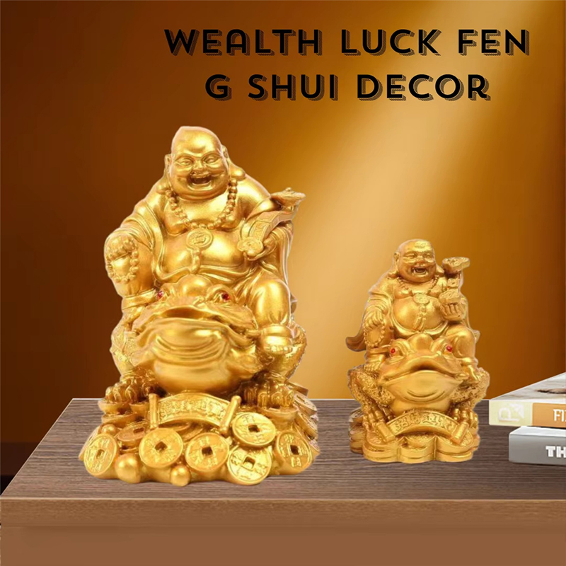 Home Decor On Sale - Resina cigarra dourada maitreya buda feng