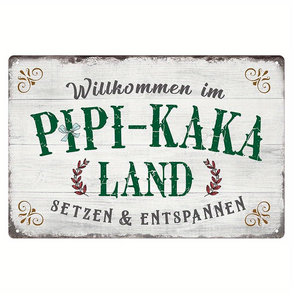 Germany Home Decor - - Sinal de metal vintage Pipi-Kaka