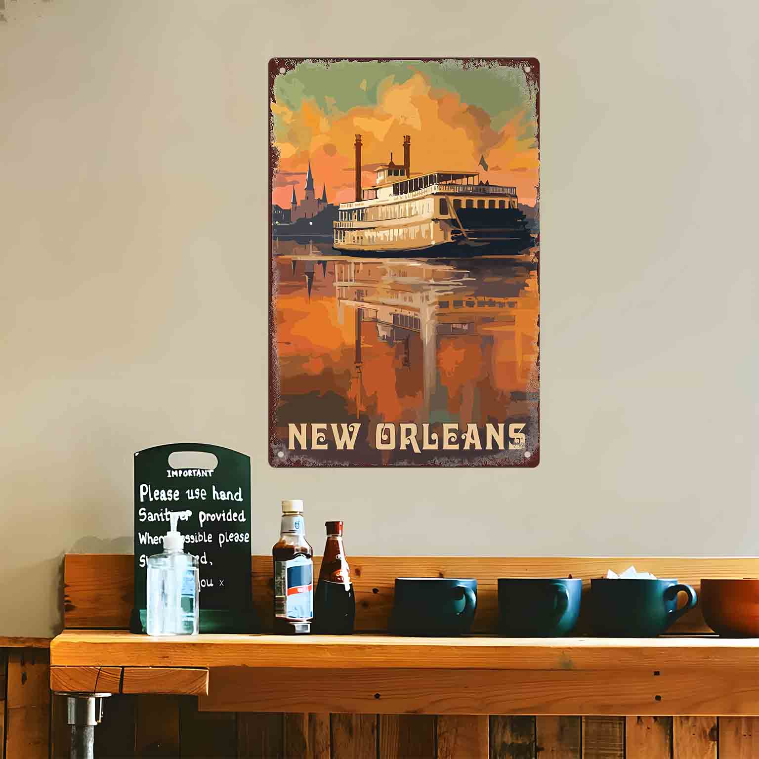 Placa de Metal Decorativa 2D P - Home Decor New Orleans avaliação e preço