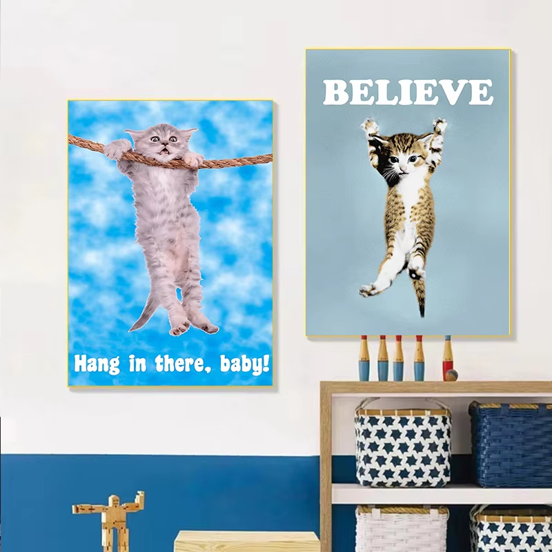 Pôster de Yoga com Gato Fofo ' - Home Decor Yoga avaliação e preço