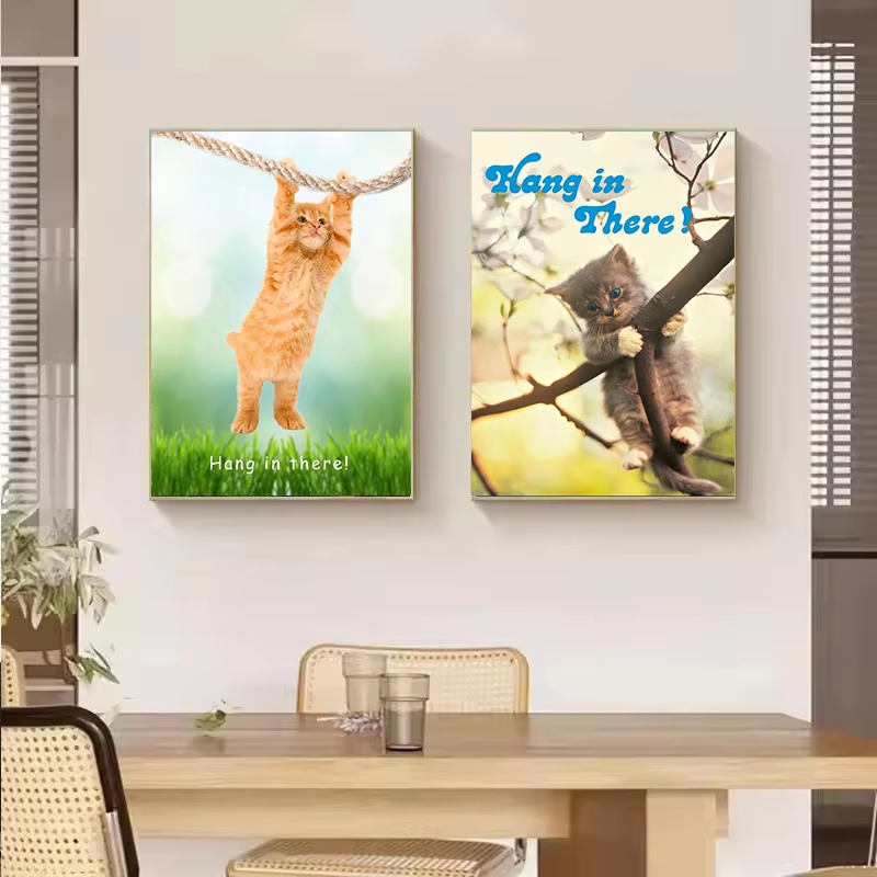 Pôster de Yoga com Gato Fofo ' - Home Decor Yoga avaliação e preço