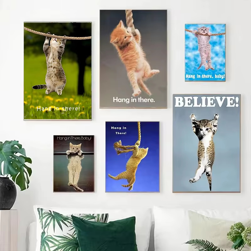 Pôster de Yoga com Gato Fofo ' - Home Decor Yoga avaliação e preço