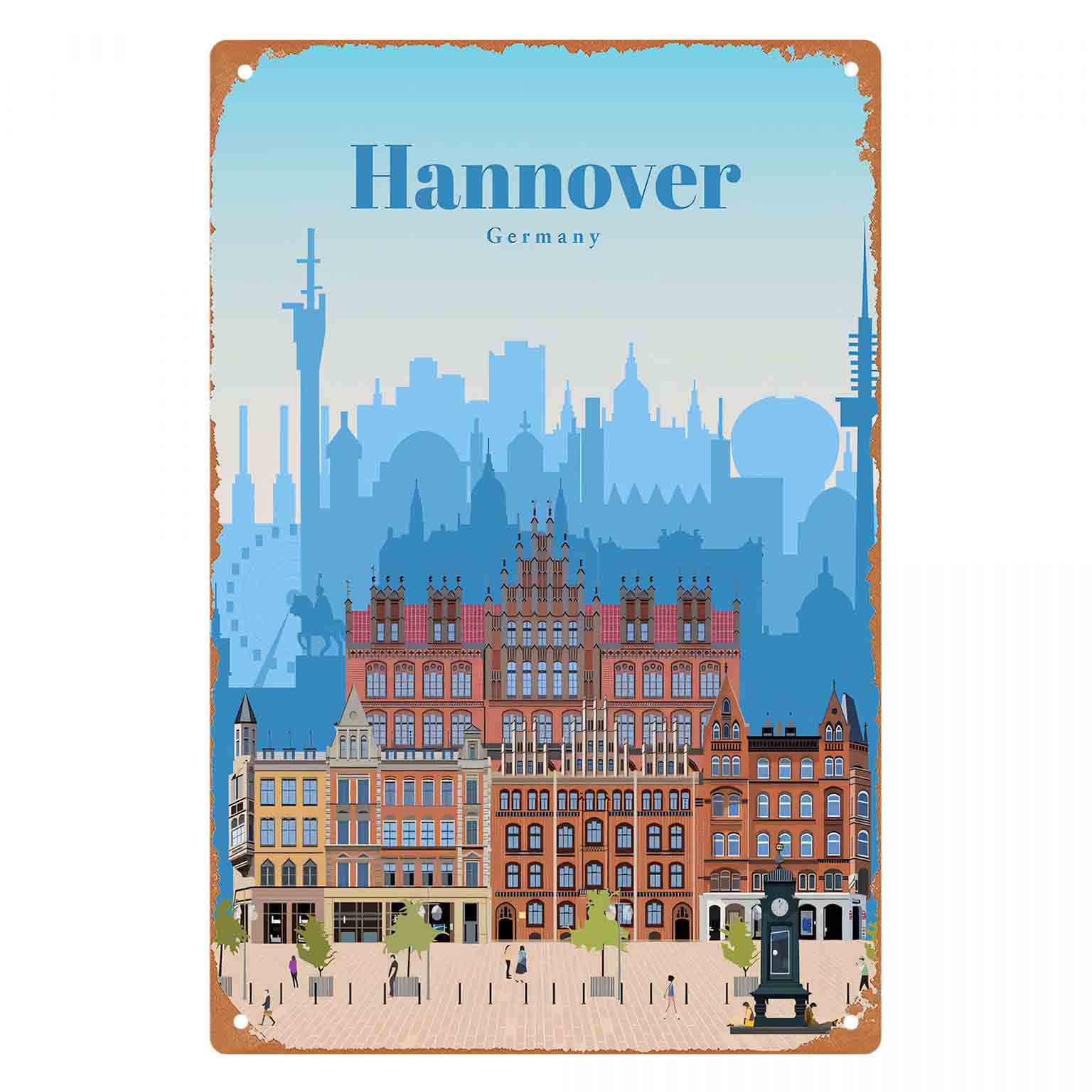 Placa de metal decorativa 2D p - Germany Home Decor avaliação e preço