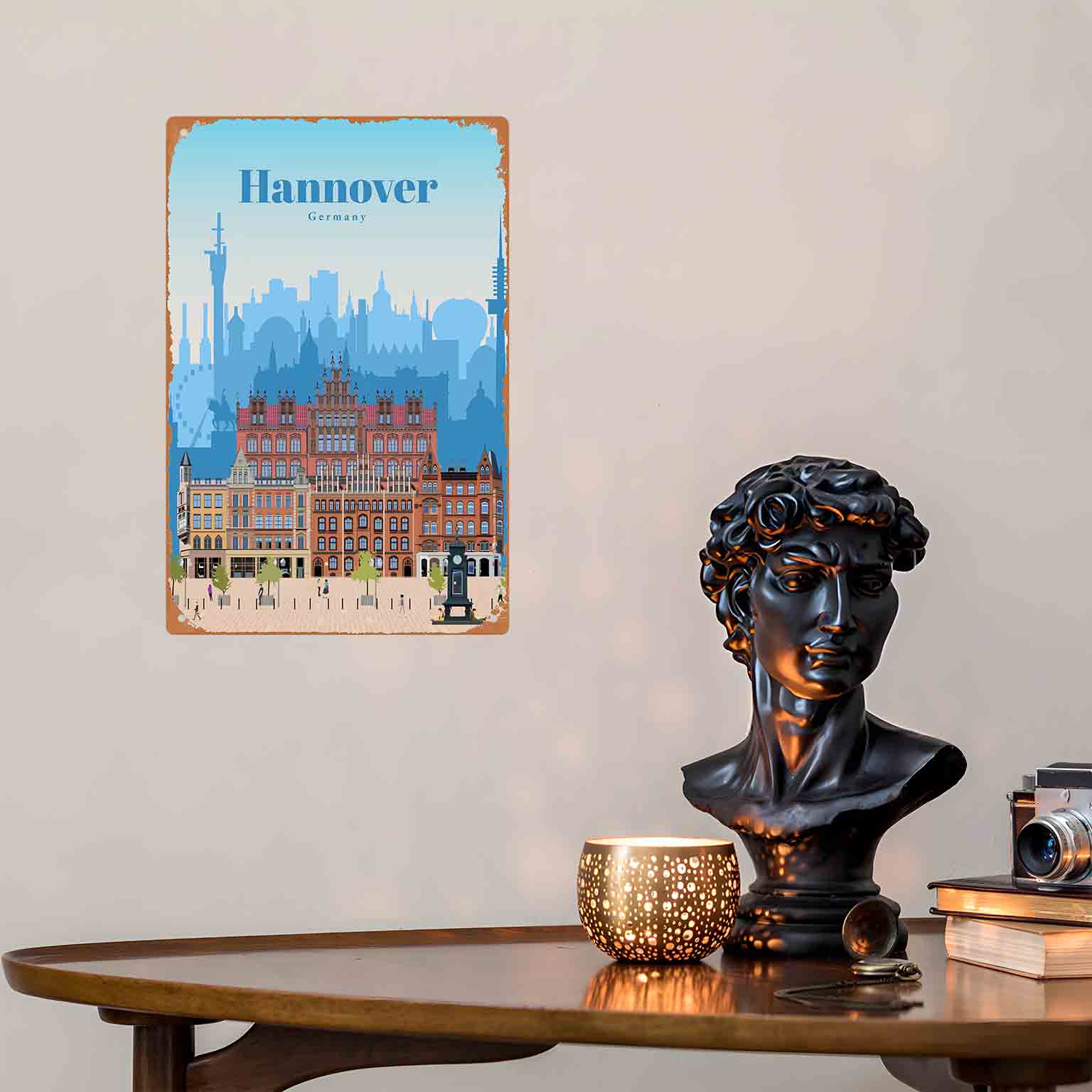 Placa de metal decorativa 2D p - Germany Home Decor avaliação e preço