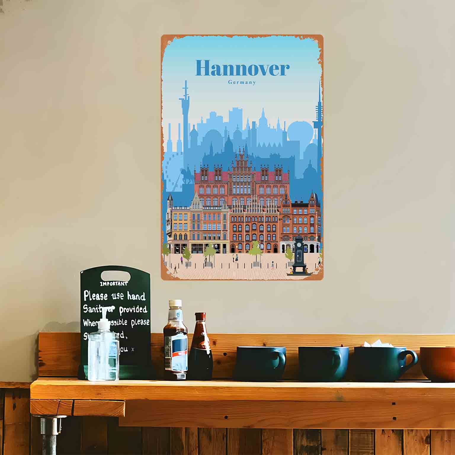Placa de metal decorativa 2D p - Germany Home Decor avaliação e preço