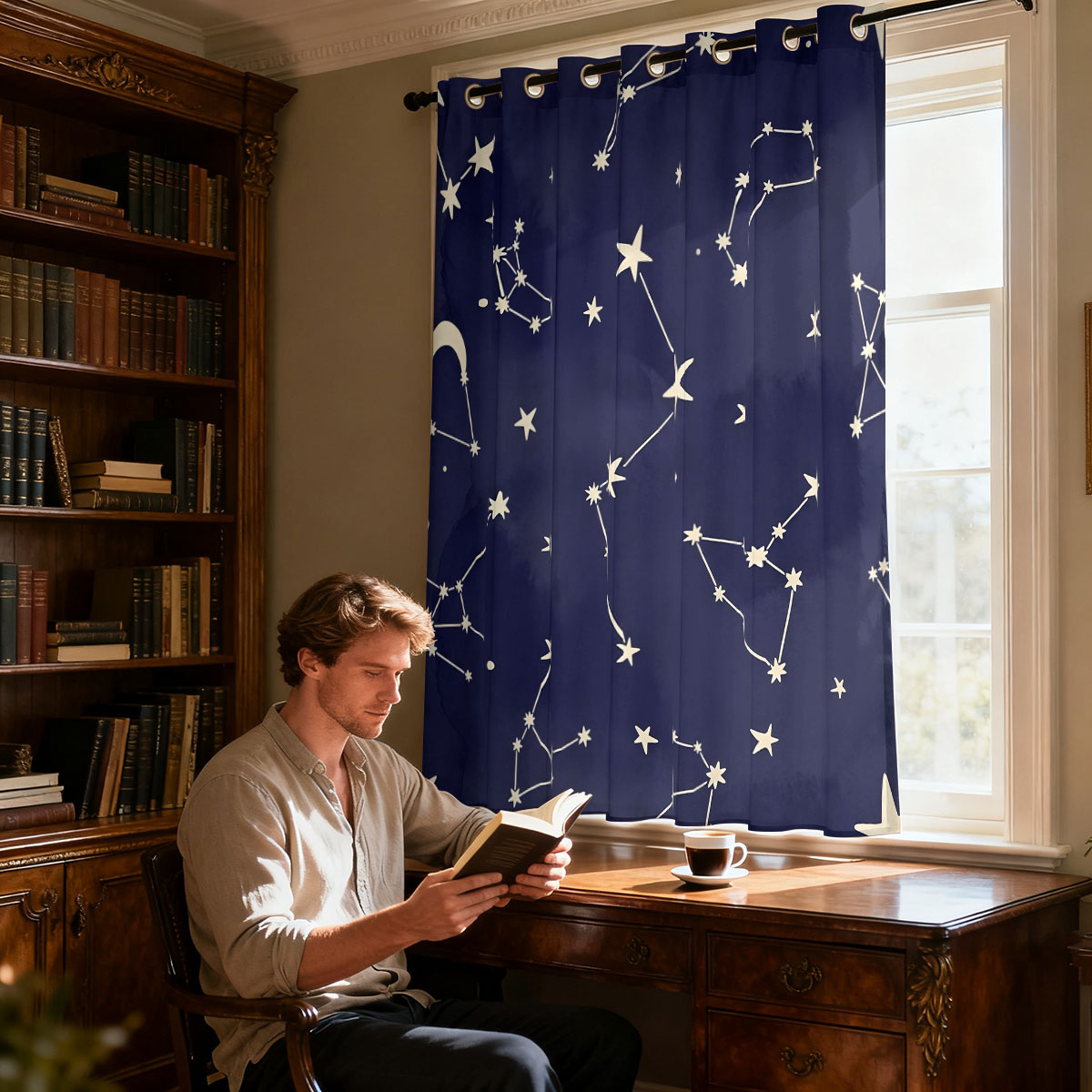 1 peça Cortina Decorativa Retr - Home Decor Curtain avaliação e preço