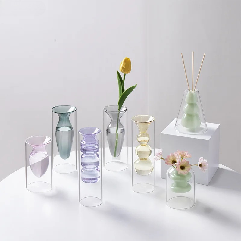 Vaso de vidro colorido de dupl - Terrarium Glass Bottle avaliação e preço