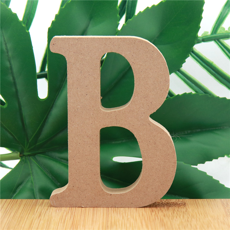 1pc 10cm cor de madeira letras - Home Decor On Sale avaliação e preço