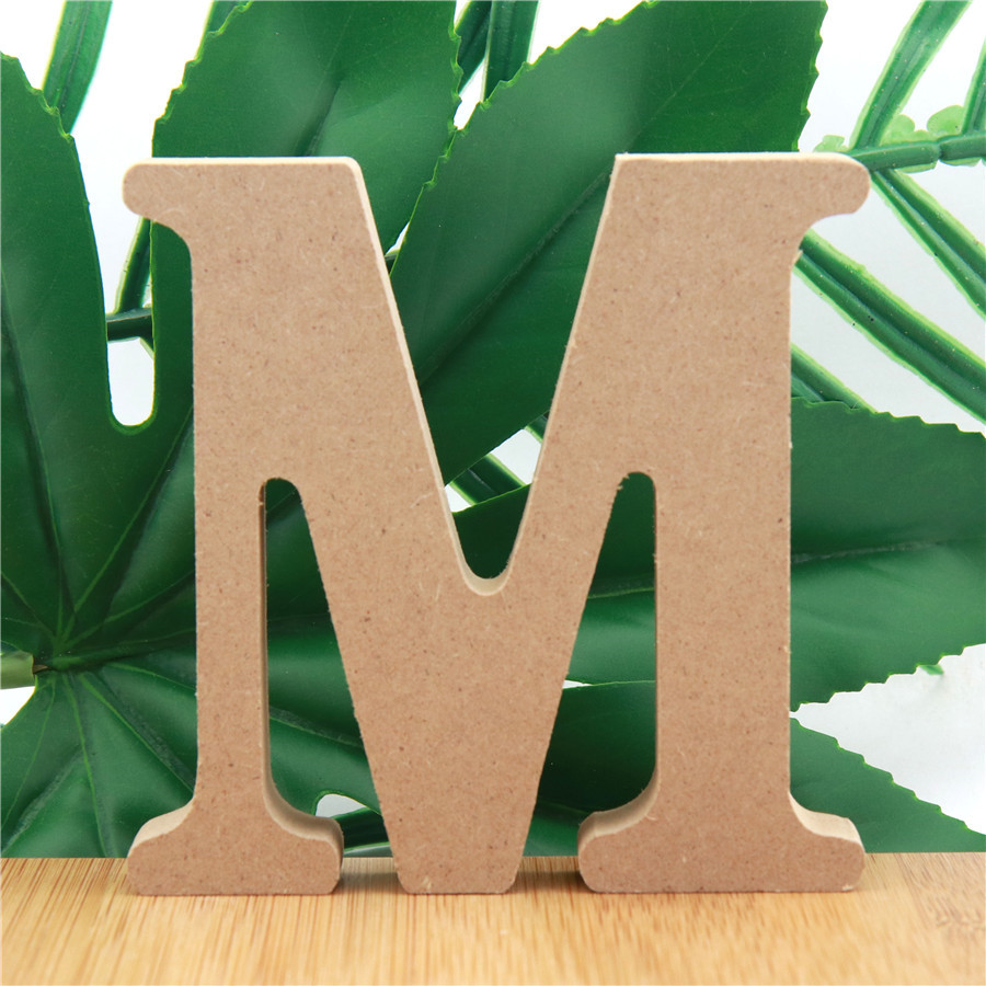 1pc 10cm cor de madeira letras - Home Decor On Sale avaliação e preço