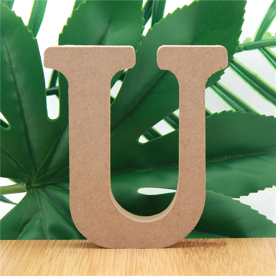 1pc 10cm cor de madeira letras - Home Decor On Sale avaliação e preço