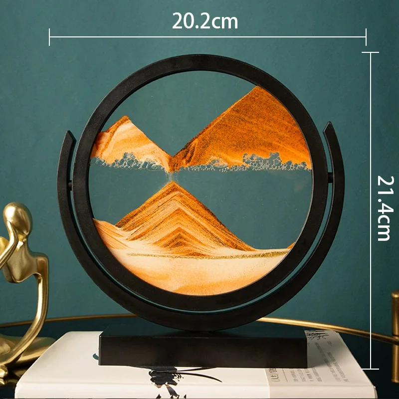 Ampulheta 3d de vidro dinâmica - Sand Art Picture avaliação e preço