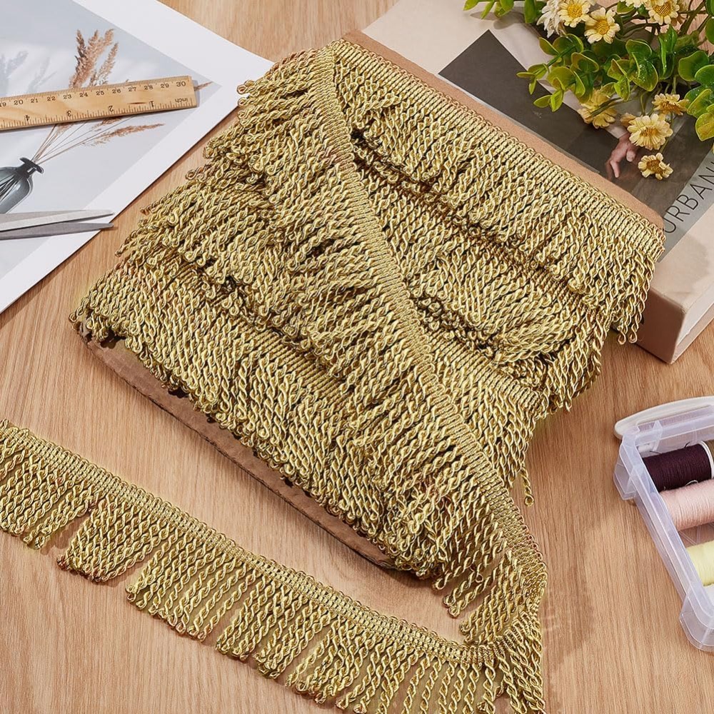 12 jardas x 2.2 Polegada franj - Home Decor Curtain avaliação e preço
