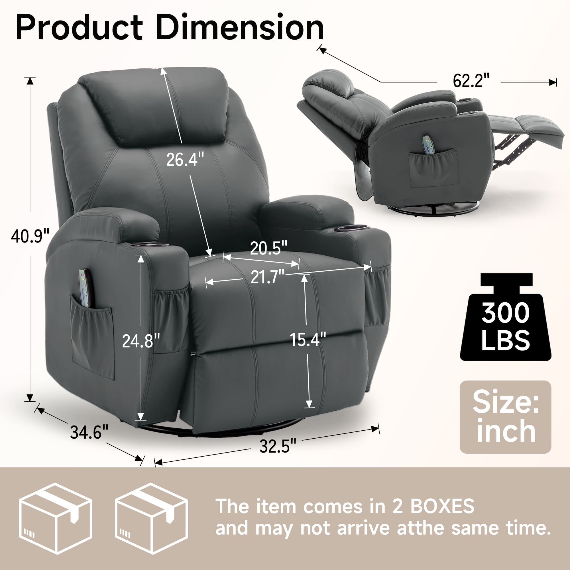Cadeira Reclinável com Massage - Home Decor Sofa avaliação e preço