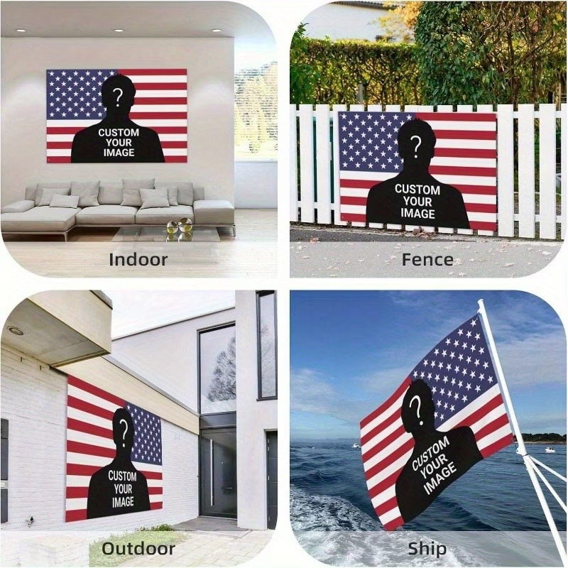 Bandeira Personalizada EUA ROS - Home Decor Png avaliação e preço