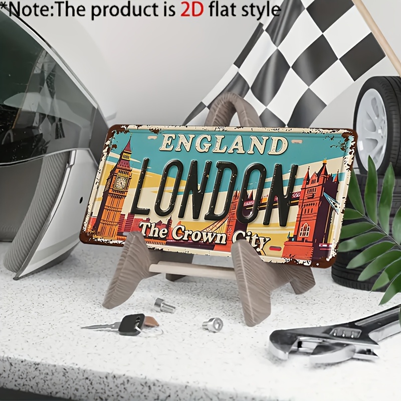 Placa de Metal Vintage de Lond - Home Decor London avaliação e preço