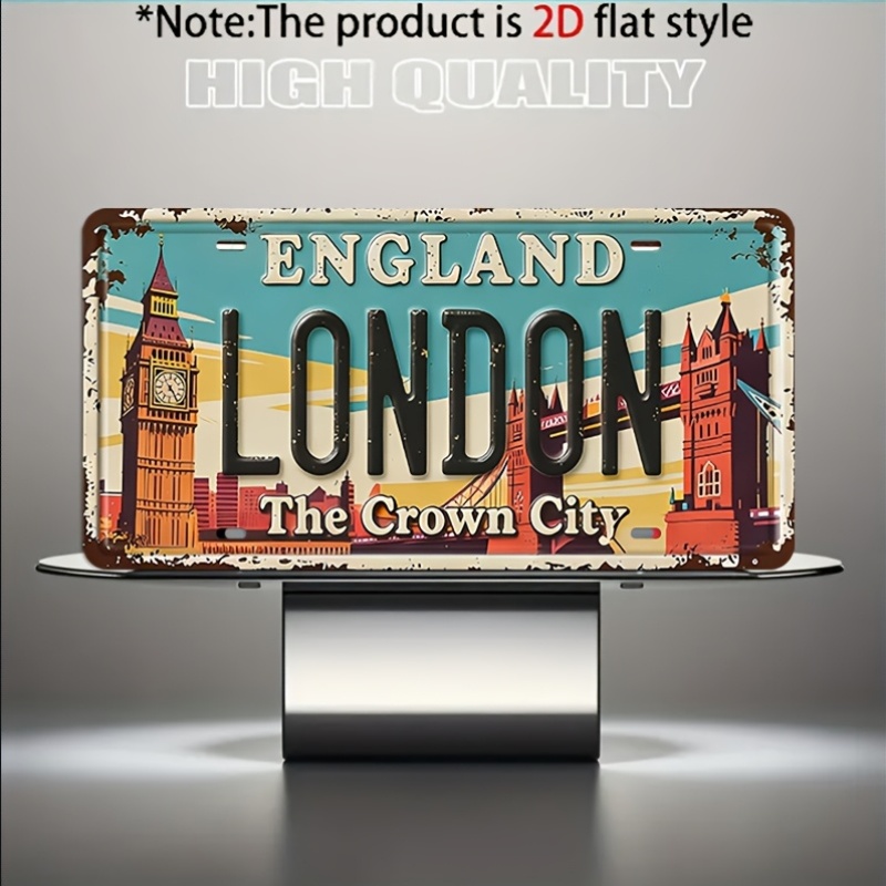 Placa de Metal Vintage de Lond - Home Decor London avaliação e preço
