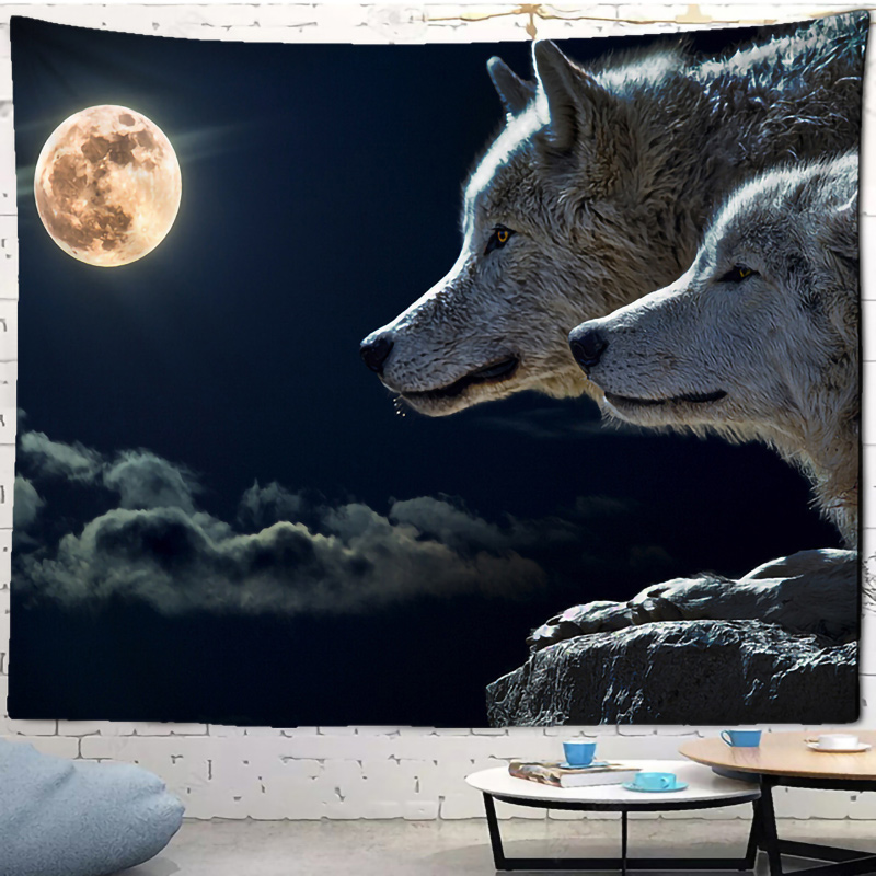 Fantasia lobo tapeçaria parede - Home Decor Yoga avaliação e preço