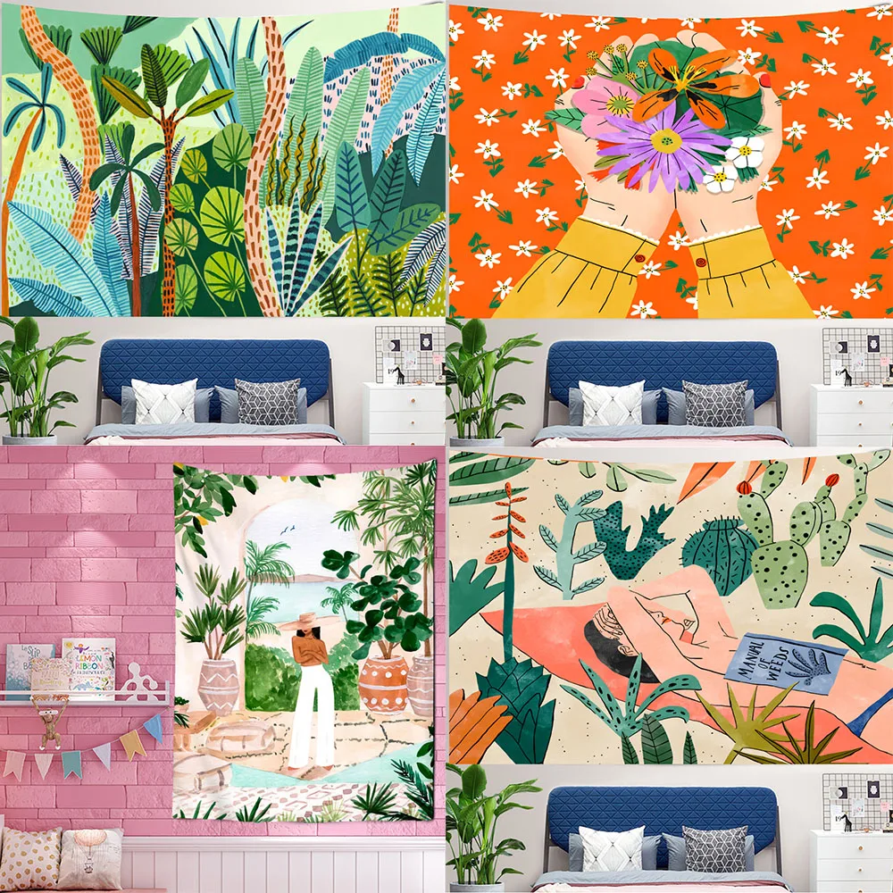 Parede da menina da planta ver - Home Decor Yoga avaliação e preço