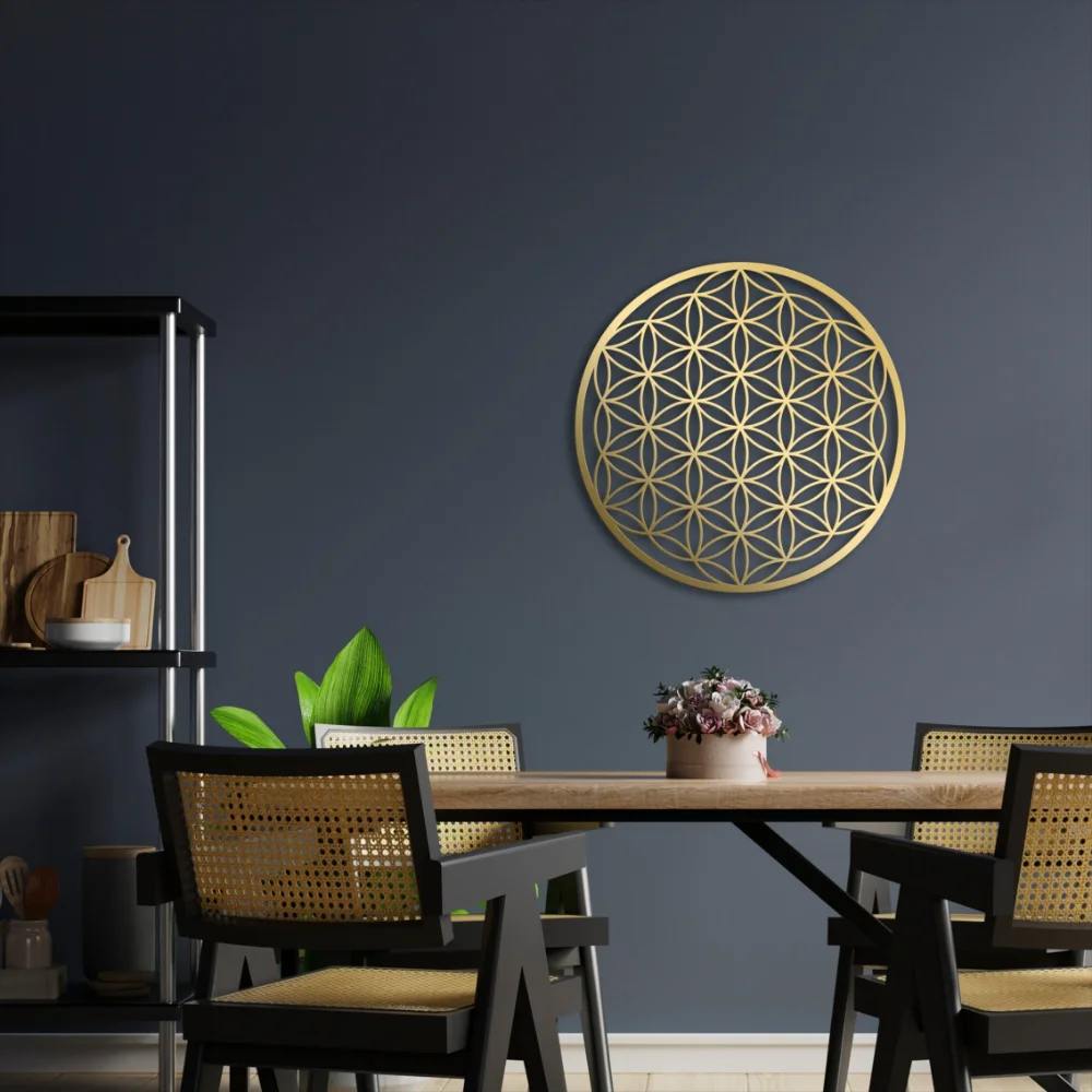 Arte de parede de metal flor d - Home Decor Sofa avaliação e preço