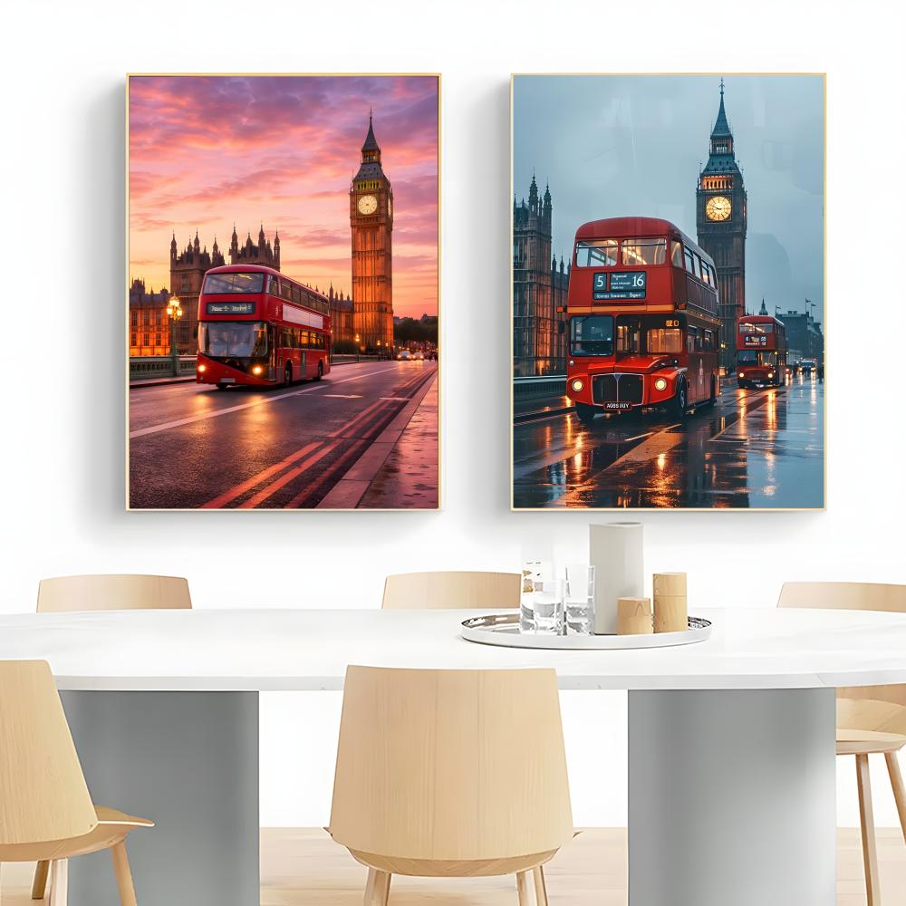 Pôster de ônibus vermelho de L - Home Decor London avaliação e preço