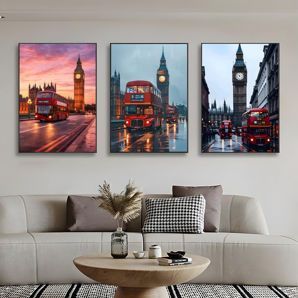 Pôster de ônibus vermelho de L - Home Decor London avaliação e preço