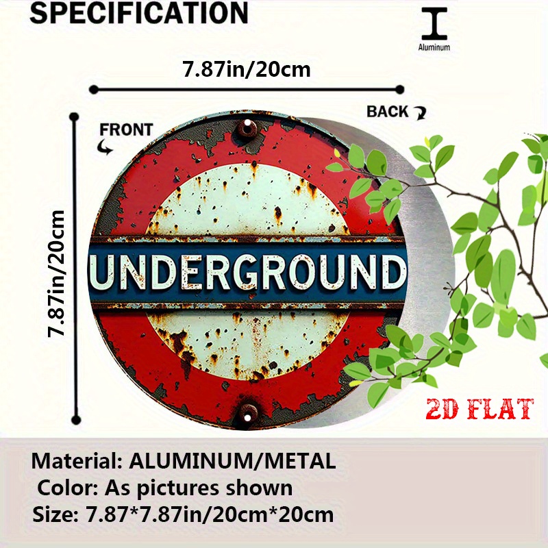 Placa de Metal Redonda Vintage - Home Decor London avaliação e preço