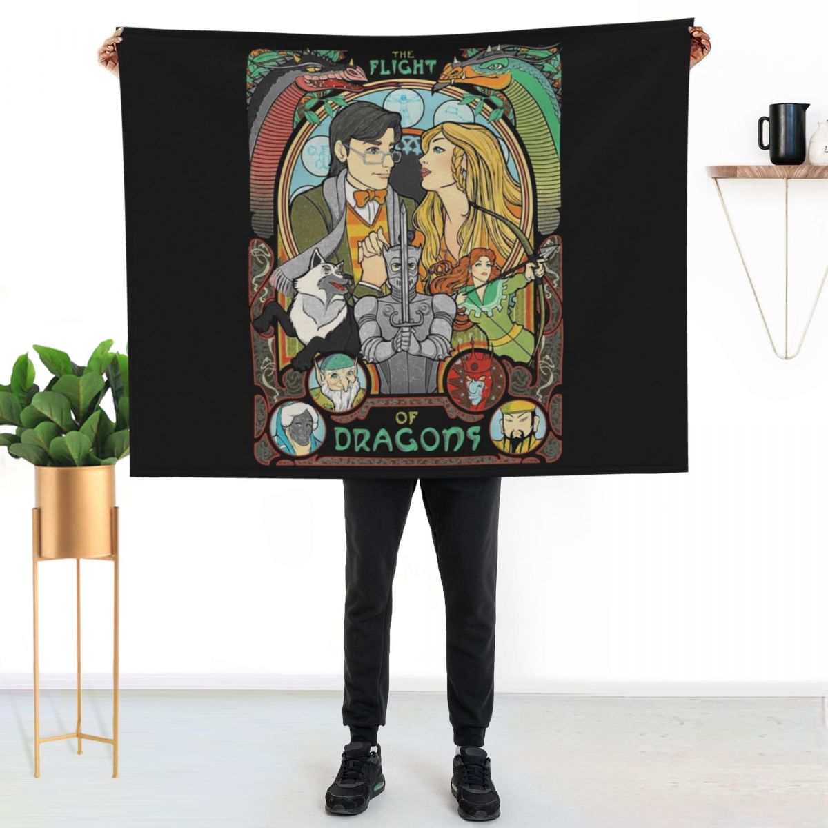 Flight of Dragons Essential T- - Home Decor Png avaliação e preço